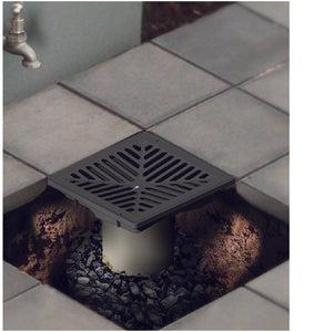 Vortex 9inch x 9inch Catch Basin with Concave Black Grate