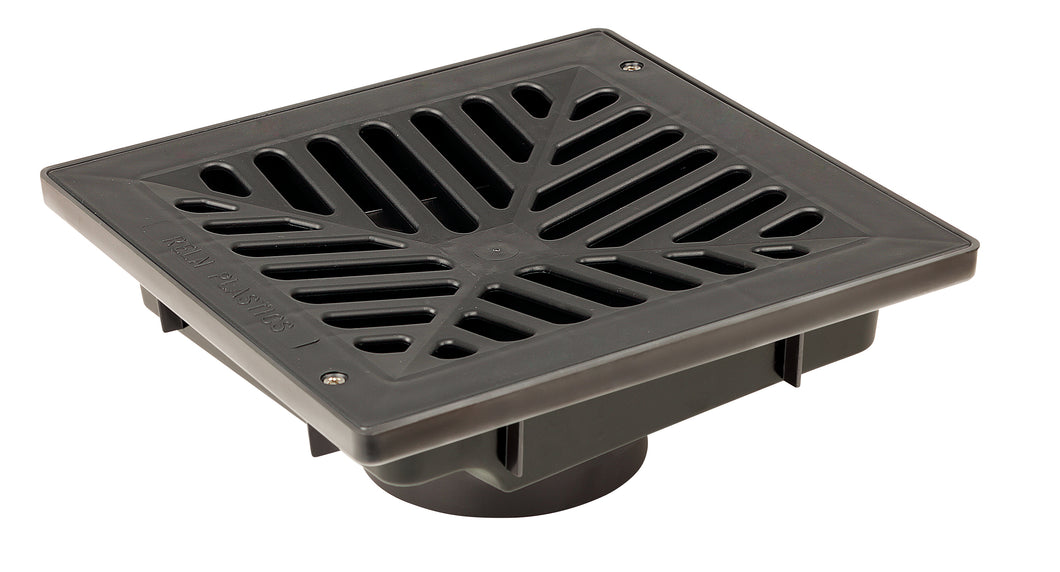 Vortex 9inch x 9inch Catch Basin with Concave Black Grate