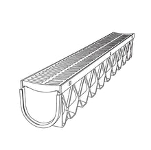 Storm Drain 10ft Channel with Stainless Steel Grate