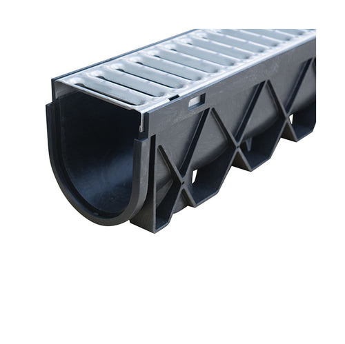 Storm Drain 10ft Channel with Stainless Steel Grate