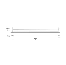 Manhattan 24inch Double Towel Rail - Specifications Drawing
