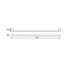 Manhattan 24inch Single Towel Rail - Specifications Drawing