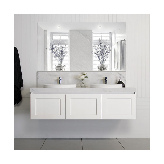 London 60inch Double Sink Vanity - White